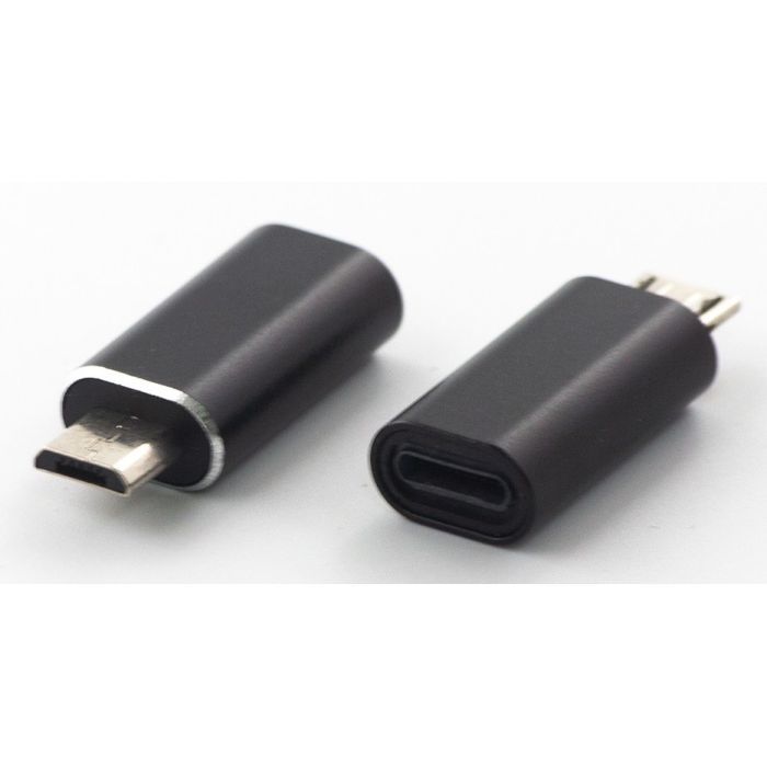 Переходник Dengos Lightning (female) to microUSB (male) black Фото