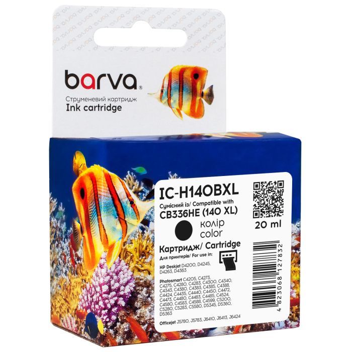 Картридж Barva HP 140XL black/CB336HE, 25 мл Фото