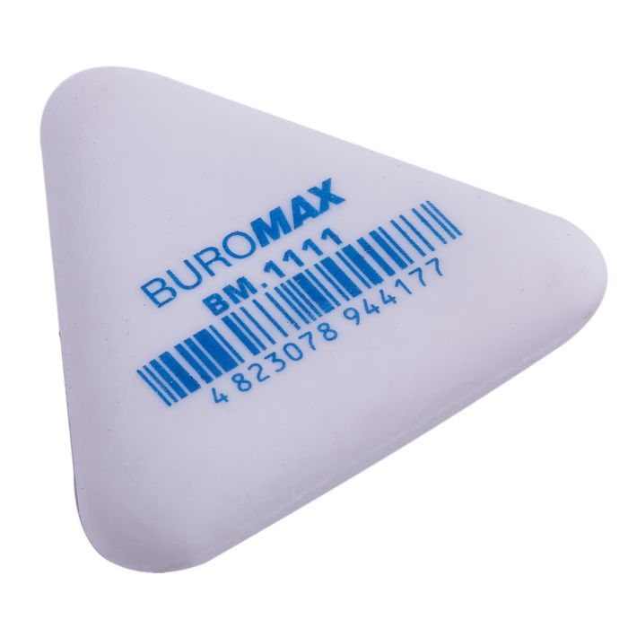 Ластик Buromax трикутна, 37x37x9 мм синт.каучук біла Фото