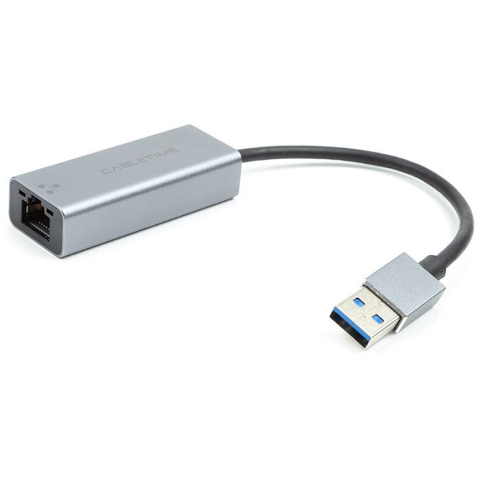 Адаптер PowerPlant USB 3.0 AM to RJ45 Ethernet 1000Mbps Фото