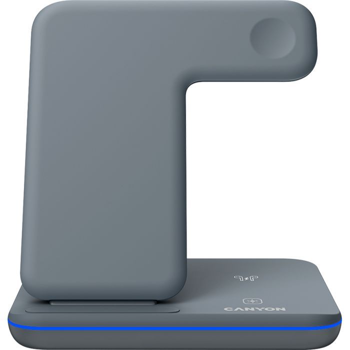 Зарядное устройство Canyon WS-303, 3in1 Wireless Dark Grey Фото