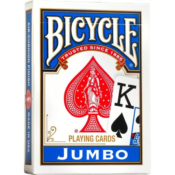 Карты игральные Bicycle Rider Back International Jumbo Index (blue) Фото