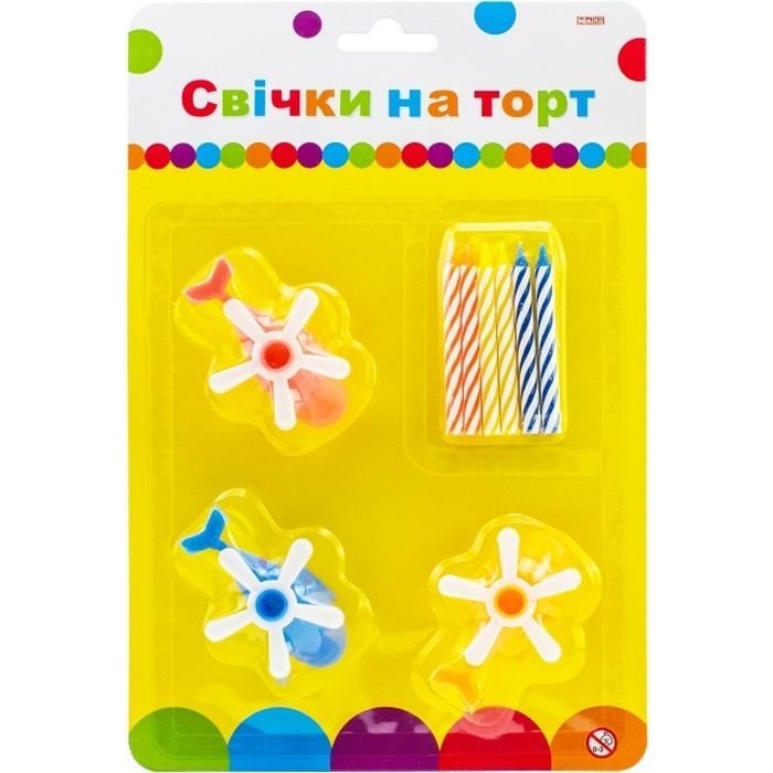 Свеча Maxi "Вертолеты" 6 шт, 3 подставки Фото