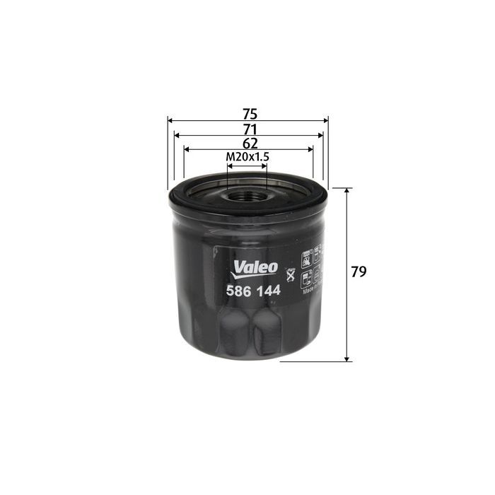 Фильтр масляный Valeo 586144 Фото