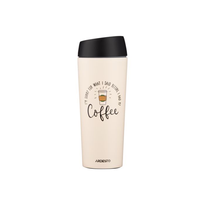 Термокружка Ardesto Coffee Time 450 мл Бежева Фото