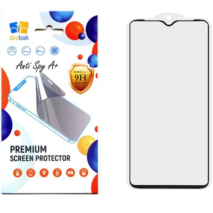 Стекло защитное Drobak Anty Spy Samsung Galaxy A14 (Black) Фото