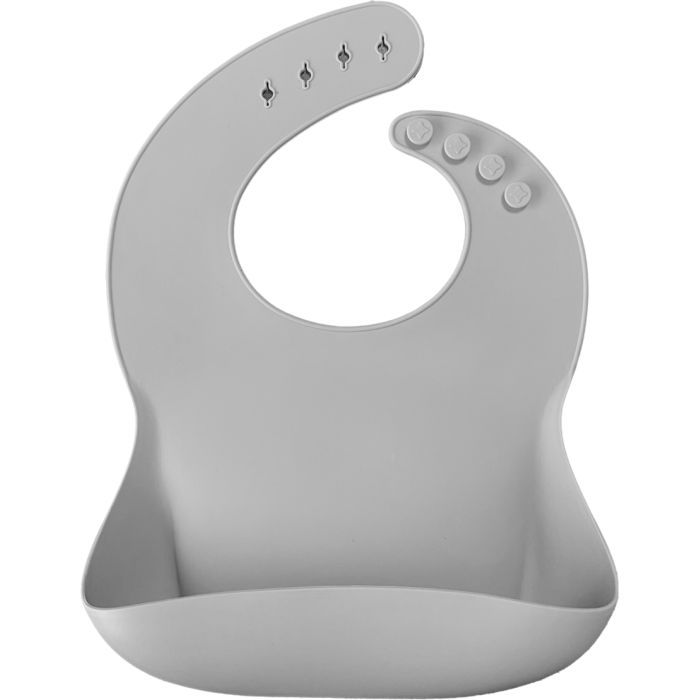 Нагрудничек MinikOiOi Basics-Bib силіконовий 100 (Powder Grey) Фото
