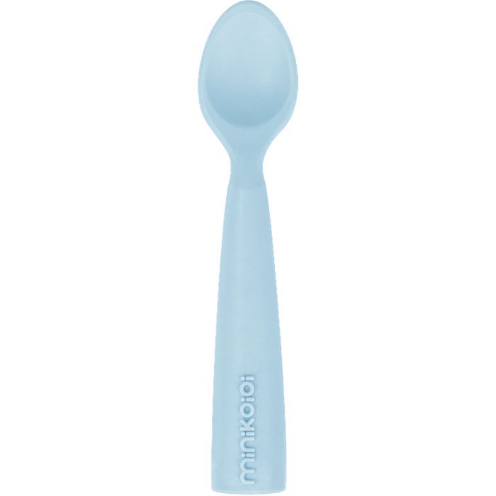 Набор детской посуды MinikOiOi Scooper Ложка силіконова (Mineral Blue) Фото