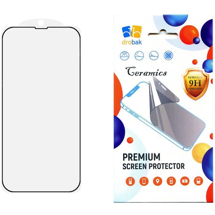 Стекло защитное Drobak Ceramics Apple iPhone 15 Фото
