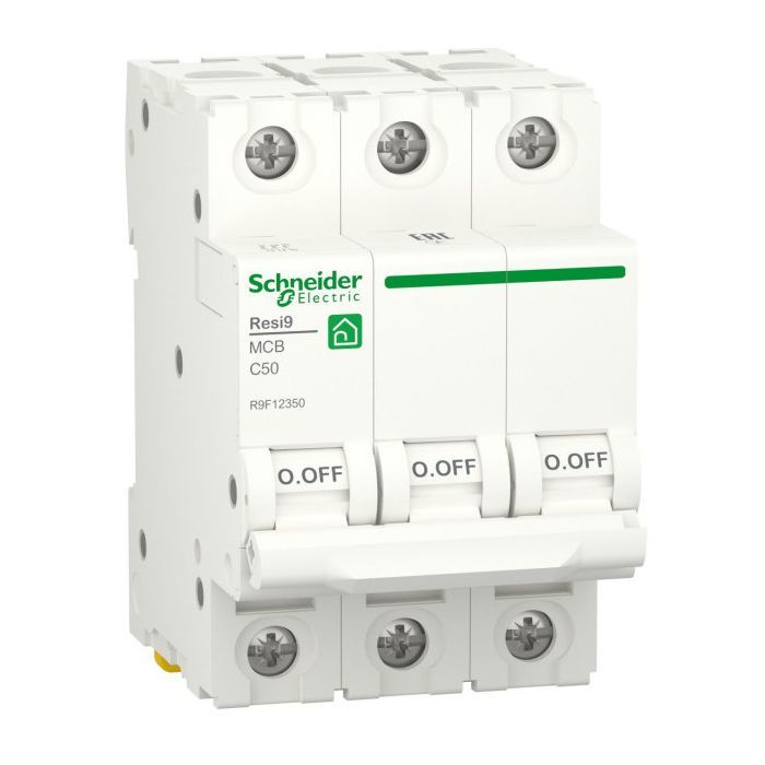 Автоматический выключатель Schneider Electric RESI9 6kA 3P 50A C Фото