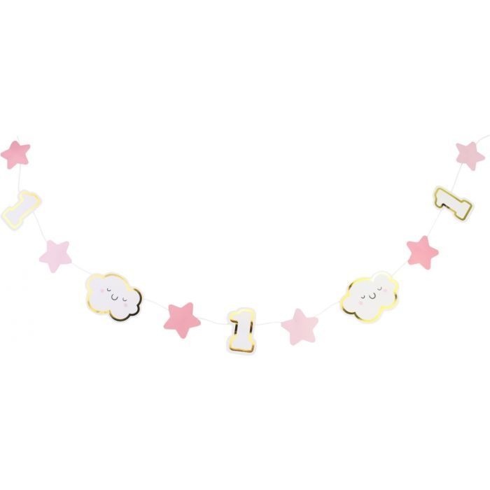 Гирлянда бумажная Maxi 1 для дівчинки, 1,2 м Фото
