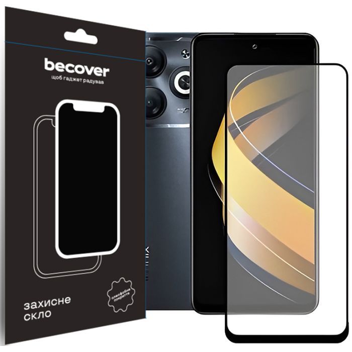 Стекло защитное BeCover Infinix Smart 8 (X6525) Black Фото