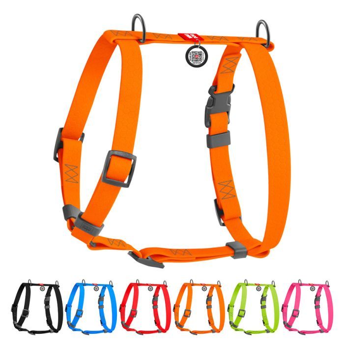 Шлей для собак WAUDOG Waterproof Н-образная анатомическая L оранжевая Фото