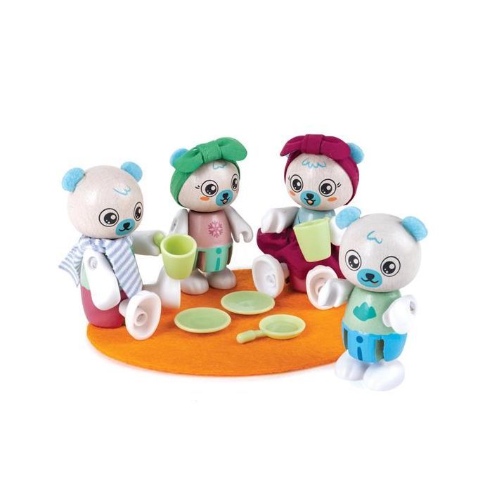 Игровой набор Hape дерев'яний Сім'я білих ведмедиків Фото