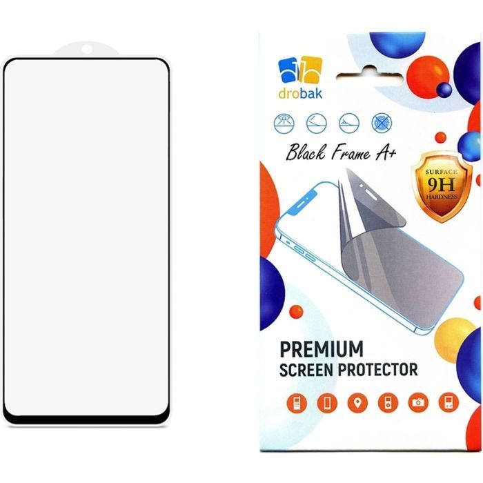 Стекло защитное Drobak Poco X6 5G Black Frame A+ Фото