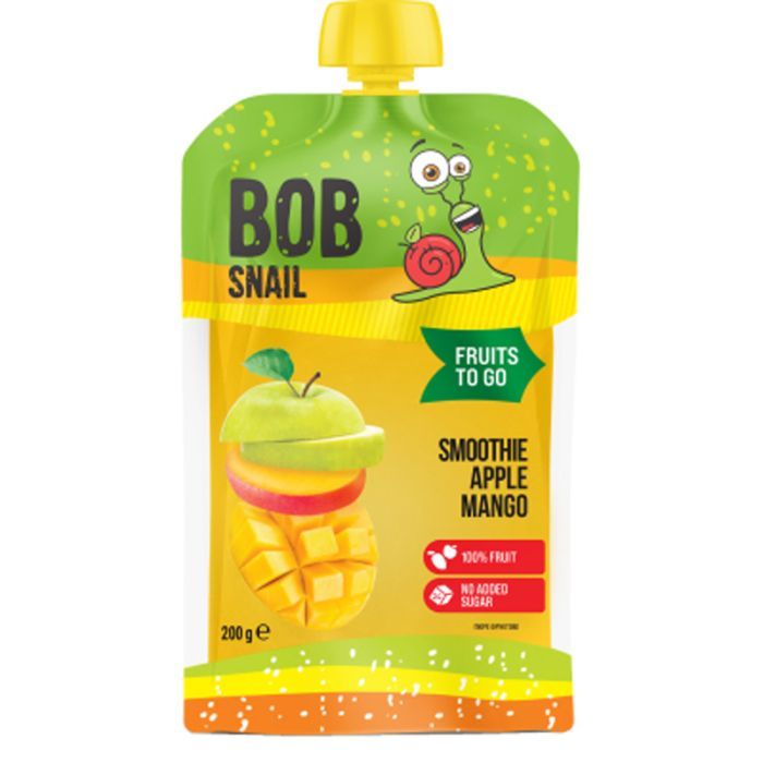Детское пюре Bob Snail Смузи Яблоко-Манго пастеризованное 200 г Фото