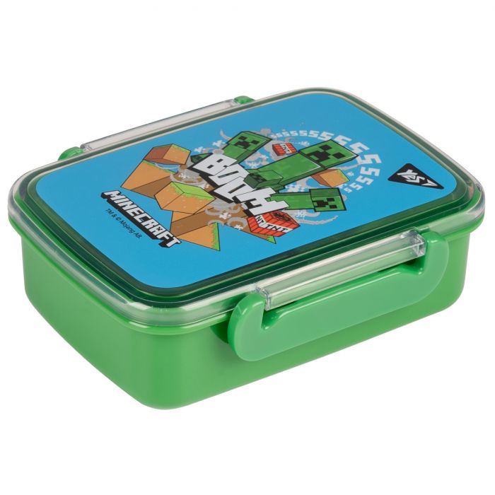 Ланч-бокс детский Yes Minecraft 420 мл, зелено-голубой Фото