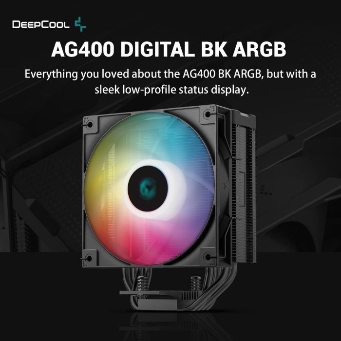 Кулер для процессора Deepcool AG400 DIGITAL BK ARGB Фото 10