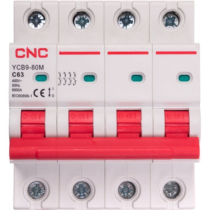 Автоматический выключатель CNC YCB9-80M 4P C63 6ka Фото