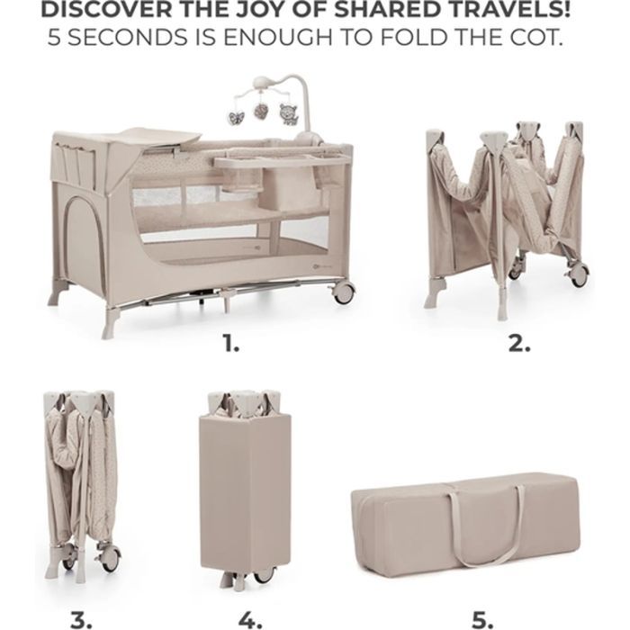 Детский манеж Kinderkraft с пеленатором Joy 2 Beige Фото 2