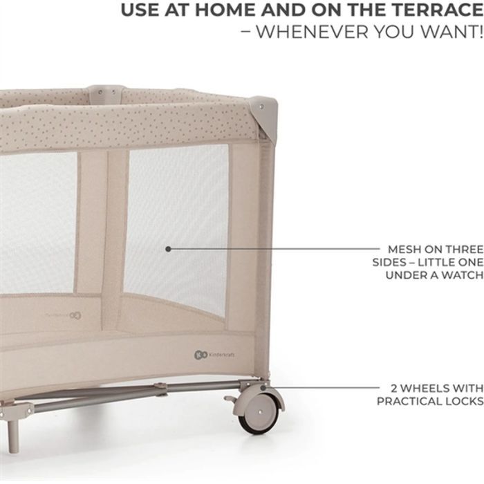 Детский манеж Kinderkraft с пеленатором Joy 2 Beige Фото 4