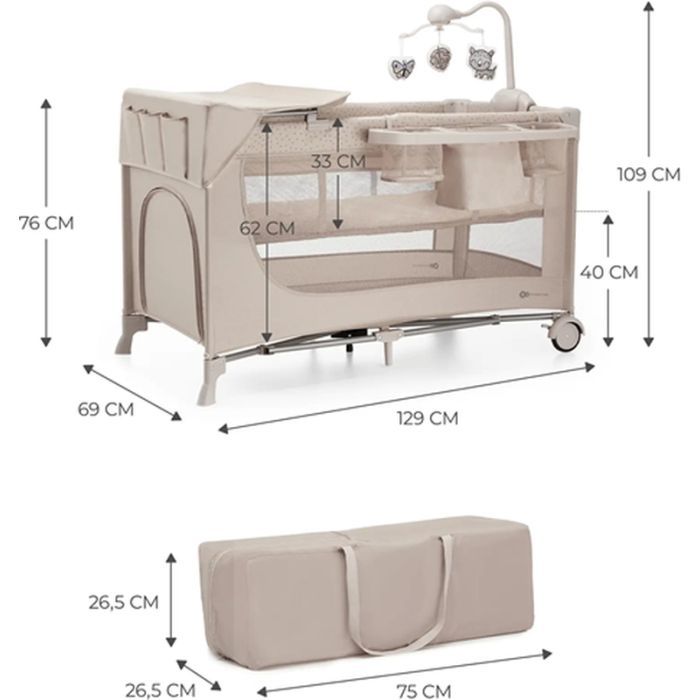 Детский манеж Kinderkraft с пеленатором Joy 2 Beige Фото 7