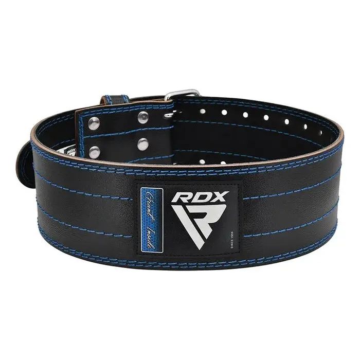 Атлетический пояс RDX для пауерліфтингу RD1 шкіряний Blue M Фото