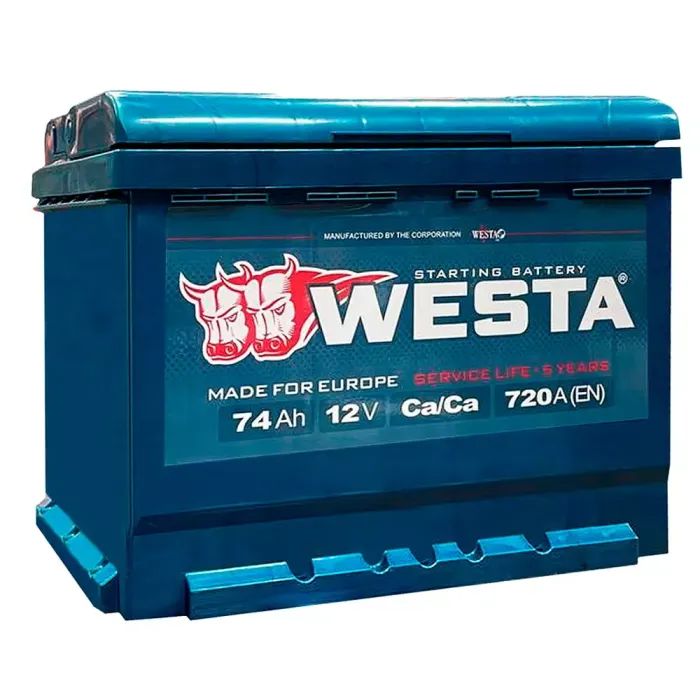 Аккумулятор автомобильный Westa 6CT-74 А (0) Фото