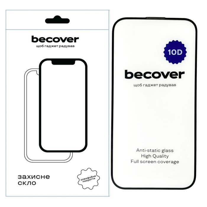 Стекло защитное BeCover Apple iPhone 15 Plus 10D Black Фото