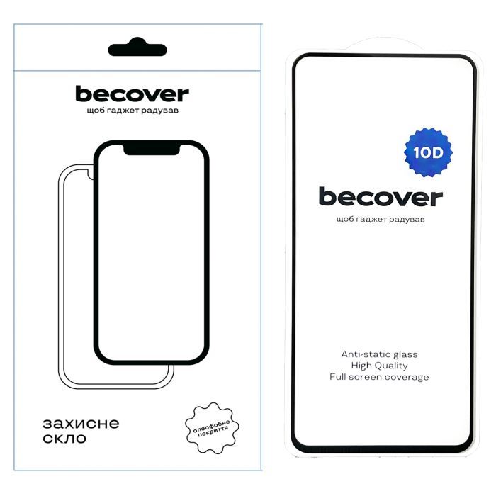 Стекло защитное BeCover Infinix Hot 40 (X6836) 10D Black Фото