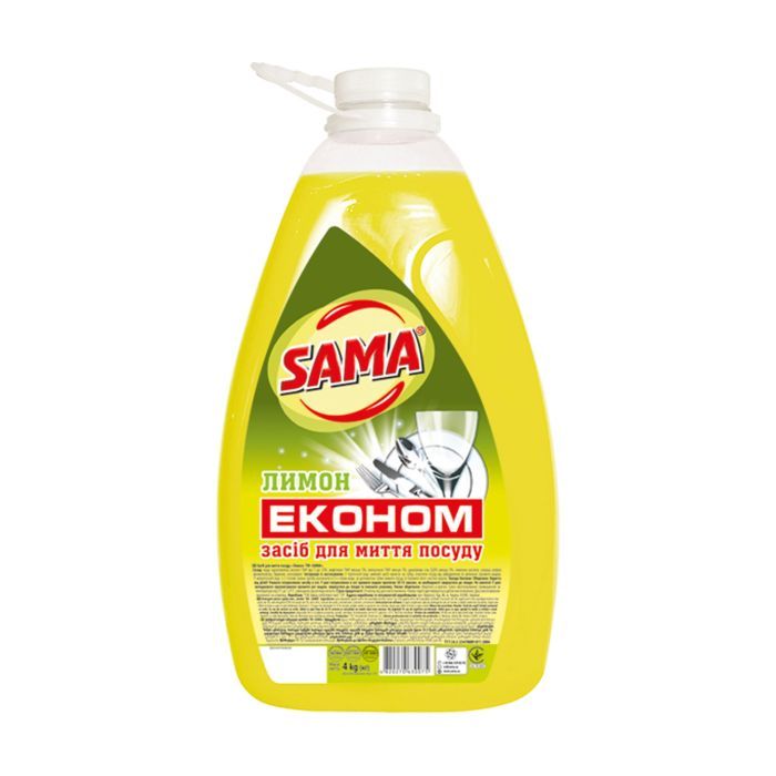 Средство для ручного мытья посуды Sama Лимон 4 кг Фото