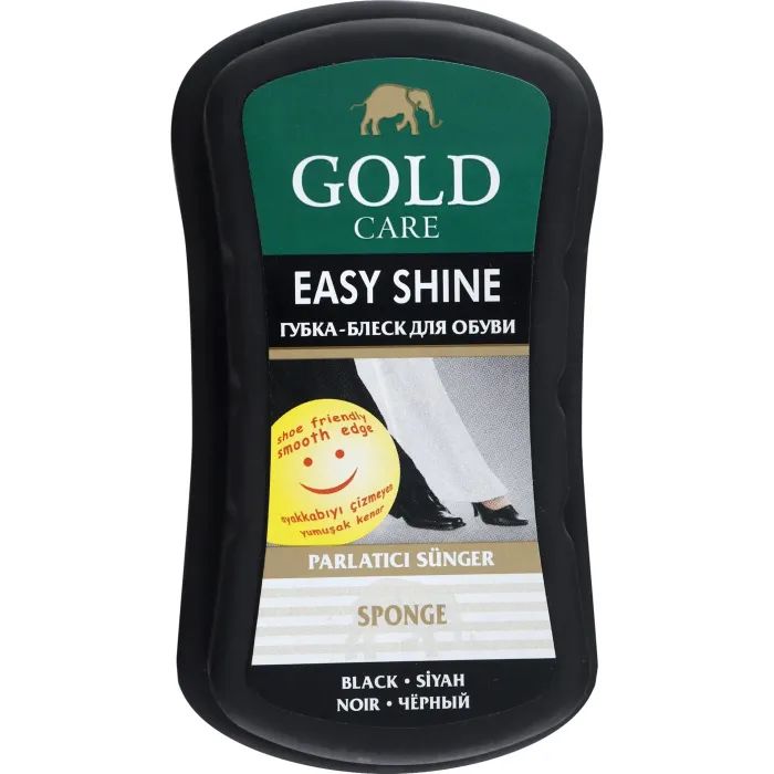 Губка для обуви GoldCare Блеск Черная Фото