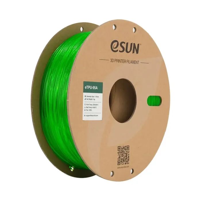 Пластик для 3D-принтера eSUN eTPU-95A 1кг, 1.75мм, green transparent Фото