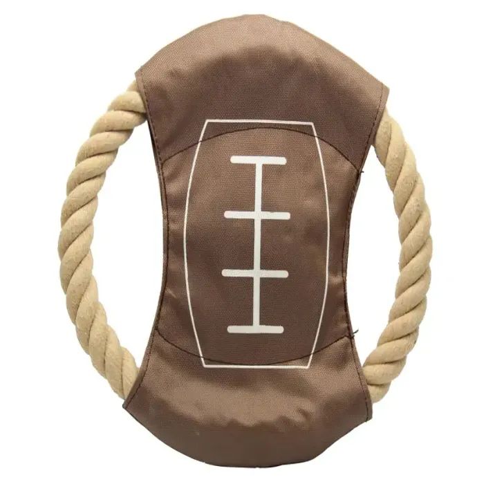 Игрушка для собак Nunbell Мотузкова бавовняна Фрізбі 18 см Фото