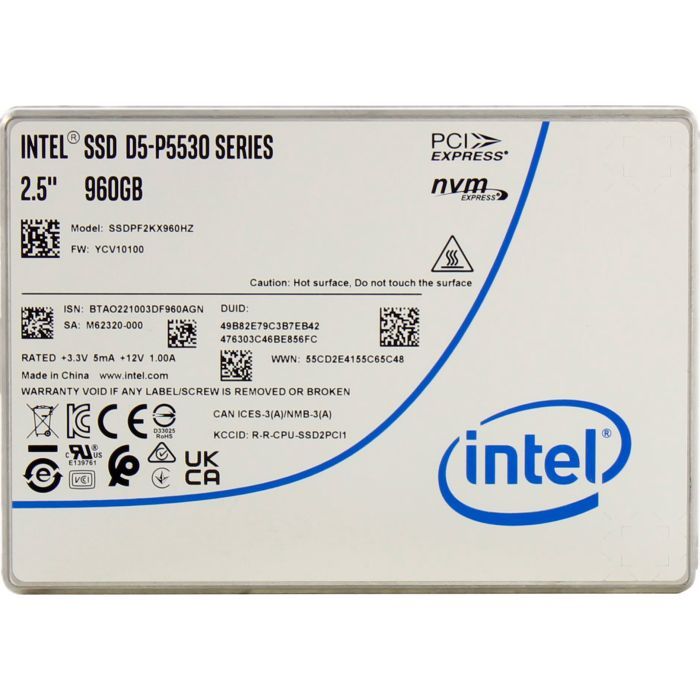 Накопитель SSD INTEL U.2 2.5" 960GB D5-P5530 15mm Фото