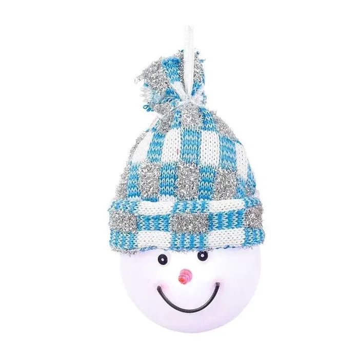 Елочная игрушка Luca Lighting Сніговик 7.5 см Блакитний Фото