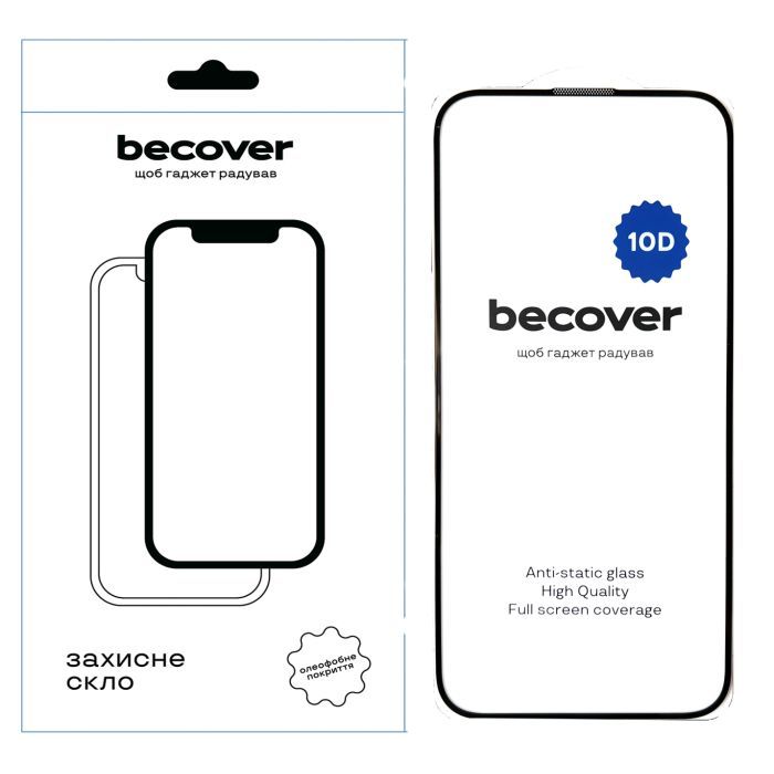 Стекло защитное BeCover Apple iPhone 16 Plus 10D Black Фото