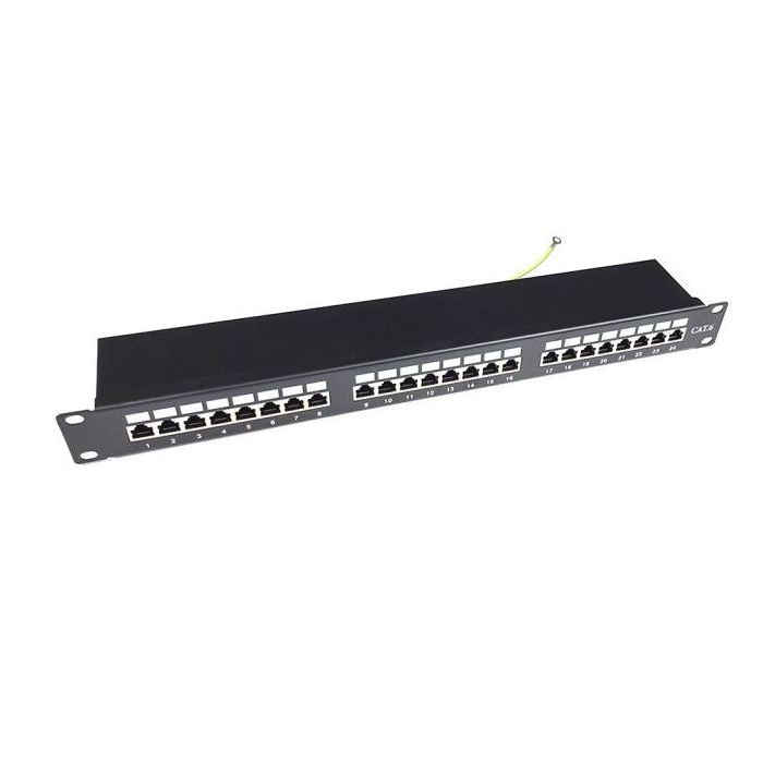 Патч-панель Eserver 19" 24xRJ45 STP cat.6, 1U Фото