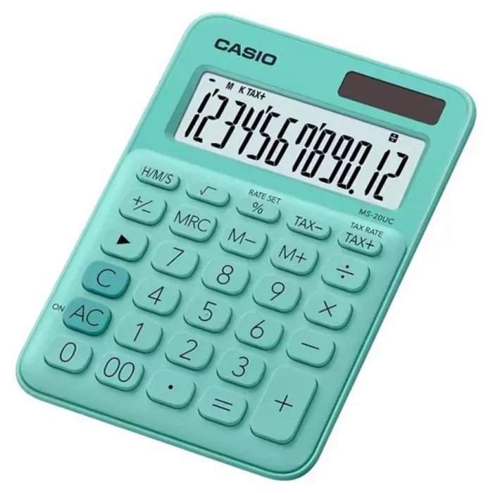 Калькулятор Casio MS-20UC-GN-W-EC, зелений Фото