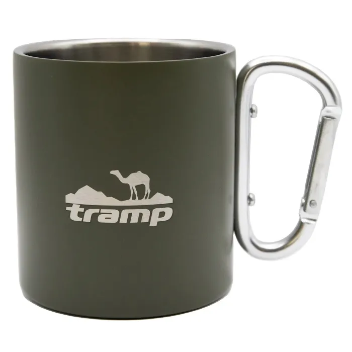 Чашка туристическая Tramp 350 мл с карабином Olive Фото