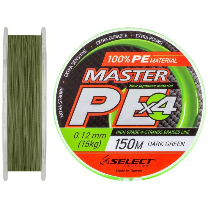 Шнур Select Master PE 150m 0.12мм 15кг Фото