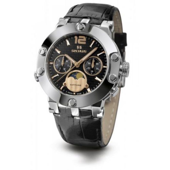 Наручные часы Seculus 1690.5.706 black-rose, ss, black leather Фото