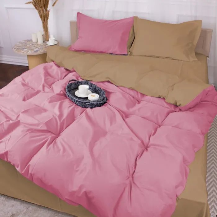 Постельное белье MirSon Poplin Line 015 + 041 Honey 110x140 Фото