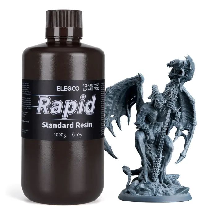 Фотополимерная смола ELEGOO Resin, Rapid Standard 1кг, gray Фото
