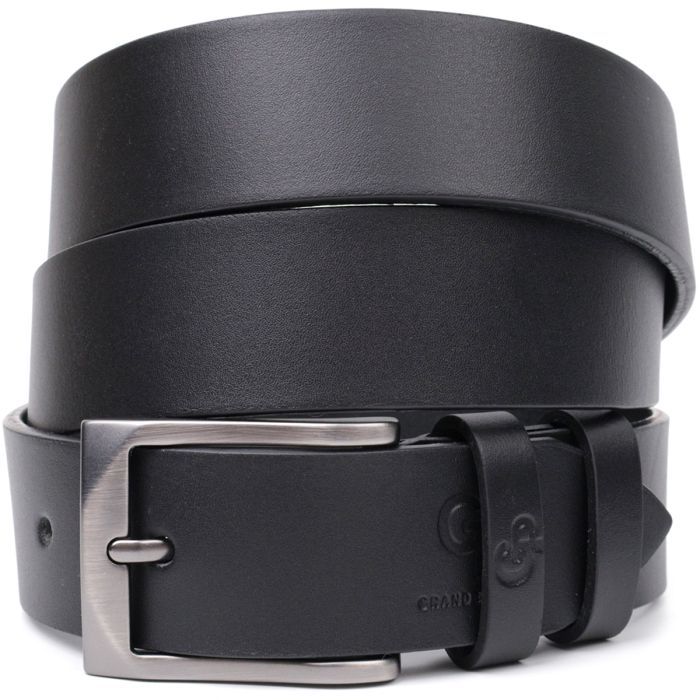 Ремень Grande Pelle Кожаный Черный Фото