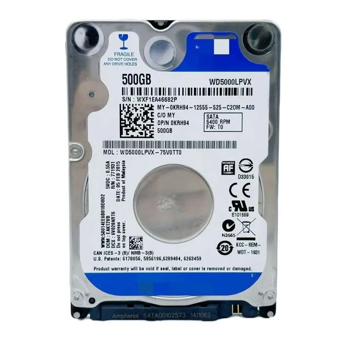 Жесткий диск для ноутбука WD 2.5" 500GB Фото