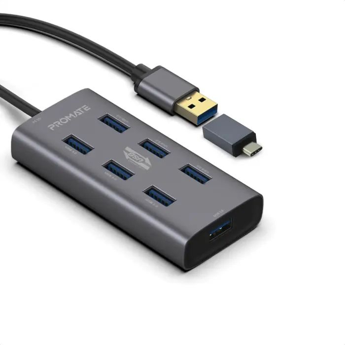 Концентратор Promate USB Hub 7 ports ezhub-7.grey Фото