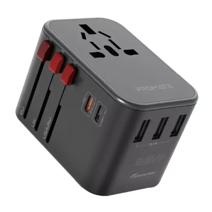 Зарядное устройство Promate tripmate-36w.black Фото