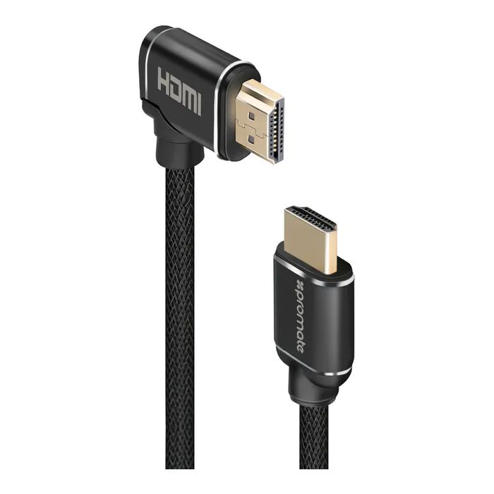 Кабель мультимедийный Promate HDMI M to HDMI M V2.0 1.5m 90° corner Фото