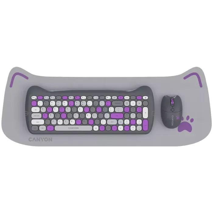 Комплект Canyon HSET-W6 Kitty Edition Wireless UA Violet Фото